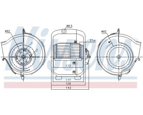 ventilateur de poêle 87768 Nissens, Image 6