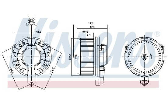 Ventilation intérieure 87670 Nissens