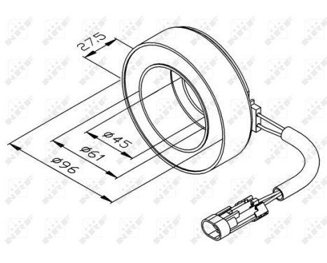 Bobine, compresseur-embrayage magnétique, Image 2