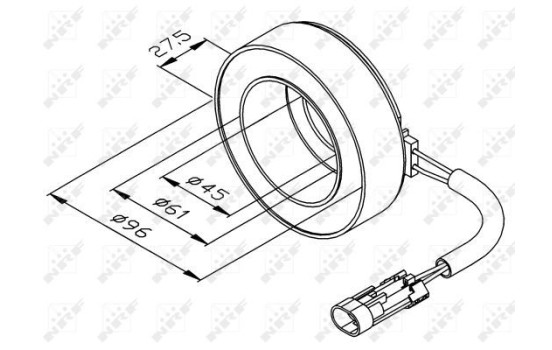 Bobine, compresseur-embrayage magnétique, Image 2