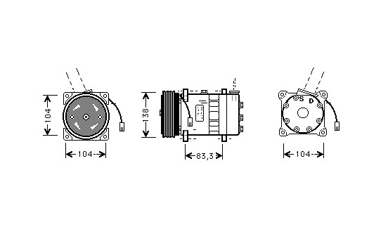COMPRESSEUR AIRCO 1.7i / 1.8i / 2.0i 8V