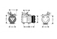 Compresseur, climatisation 1.6 (Type HCC)