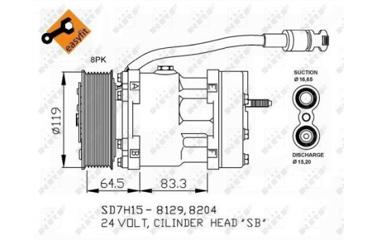 Compresseur, climatisation EASY FIT, Image 4