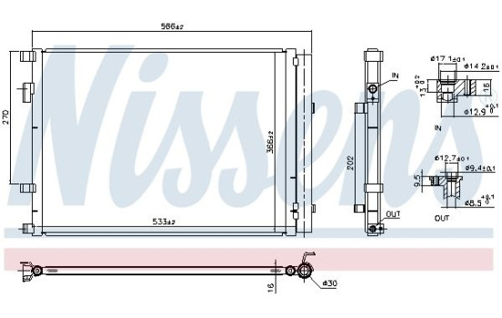 Condensateur, climatisation 941162 Nissens, Image 5