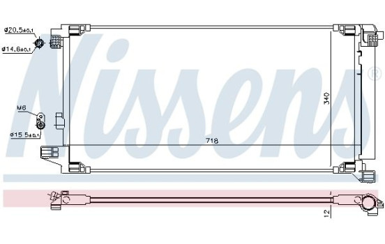 Condensateur, climatisation 941227 Nissens, Image 6