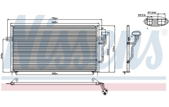 Condensateur, climatisation 94433 Nissens, Image 3