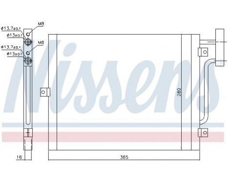 Condensateur, climatisation 94715 Nissens, Image 2