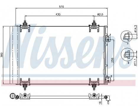 Condensateur, climatisation 94826 Nissens, Image 6