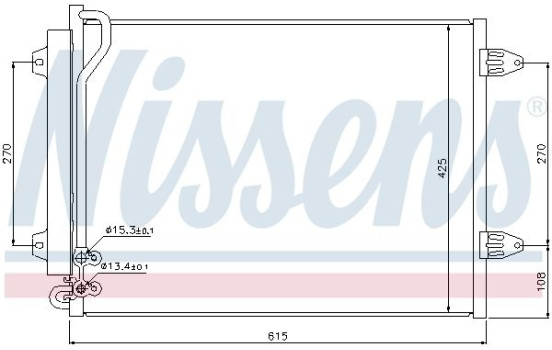 Condensateur, climatisation 94831 Nissens, Image 2