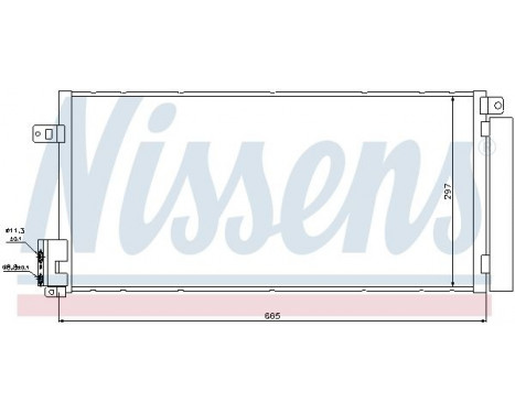 Condensateur, climatisation 94899 Nissens, Image 3