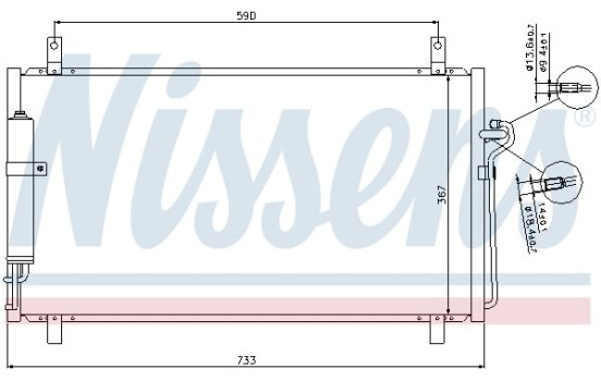 Condensateur, climatisation 94935 Nissens, Image 5