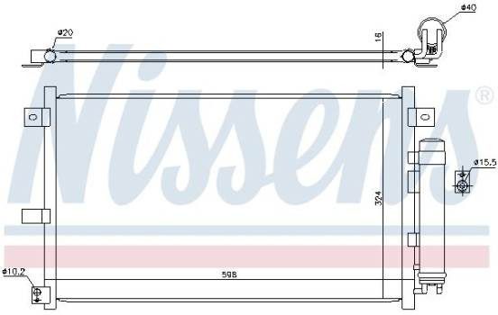 Condensateur, climatisation 94949 Nissens, Image 5