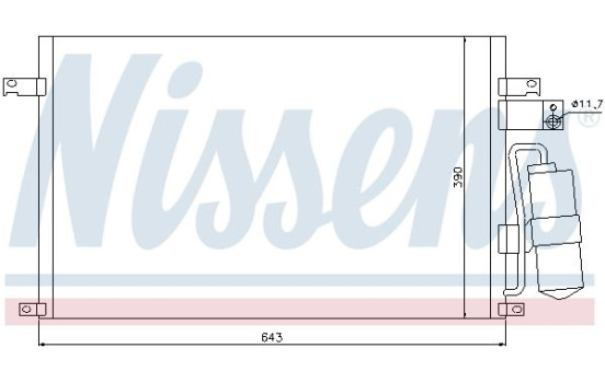 Condensateur, climatisation 94978 Nissens, Image 6