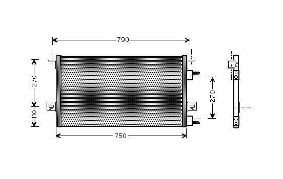 Condenseur, climatisation 07005037 International Radiators