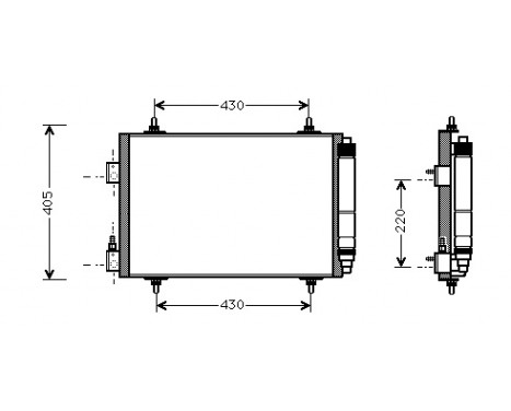 Condenseur, climatisation 09005192 International Radiators