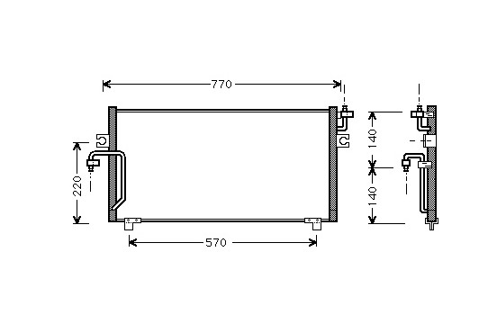 Condenseur, climatisation 13005193 International Radiators