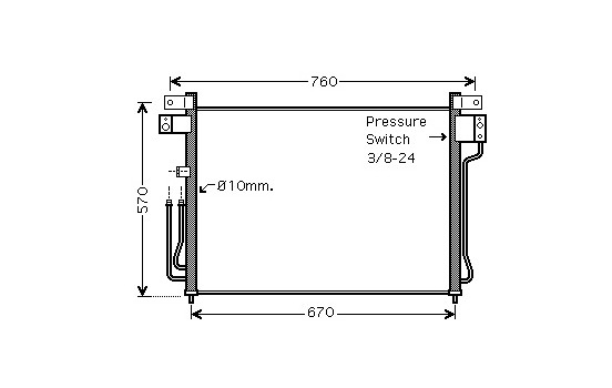 Condenseur, climatisation 13005299 International Radiators