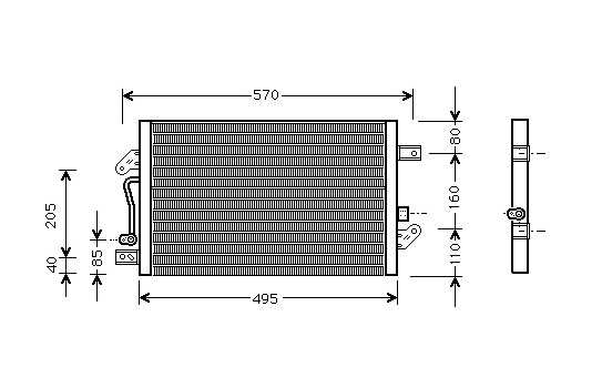 Condenseur, climatisation 17005241 International Radiators