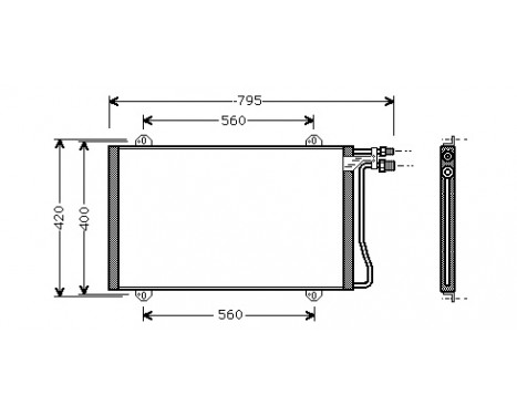 Condenseur, climatisation 30005219 International Radiators