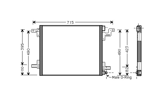 Condenseur, climatisation 30005377 International Radiators