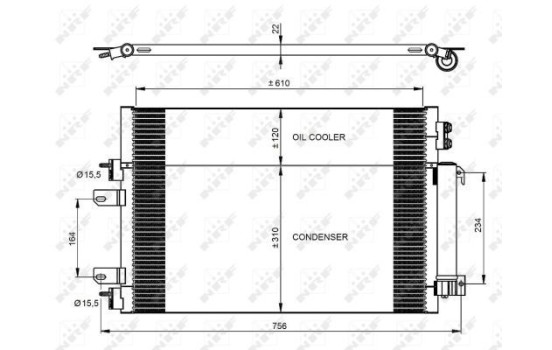 Condenseur, climatisation 350086 NRF, Image 3