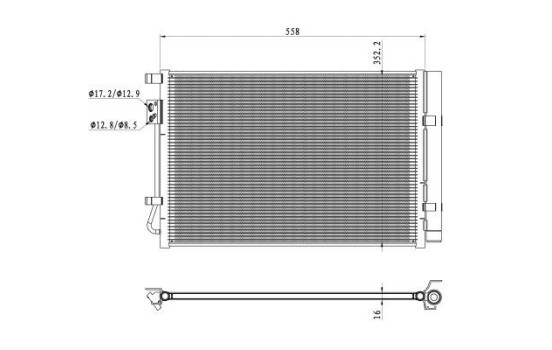 Condenseur, climatisation 350492 NRF