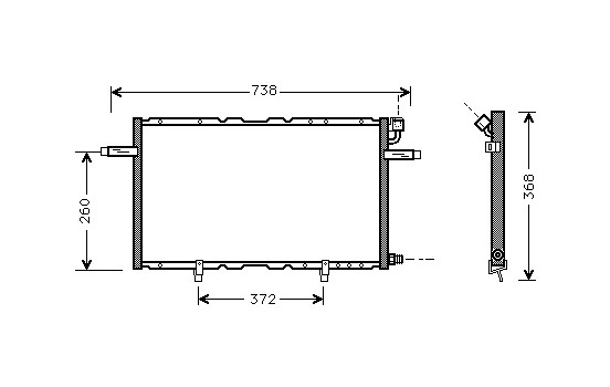 Condenseur, climatisation 37005297 International Radiators