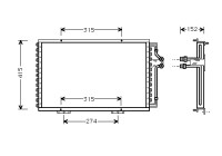 Condenseur, climatisation 43005214 International Radiators