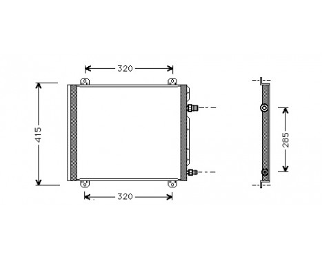 Condenseur, climatisation 43005235 International Radiators