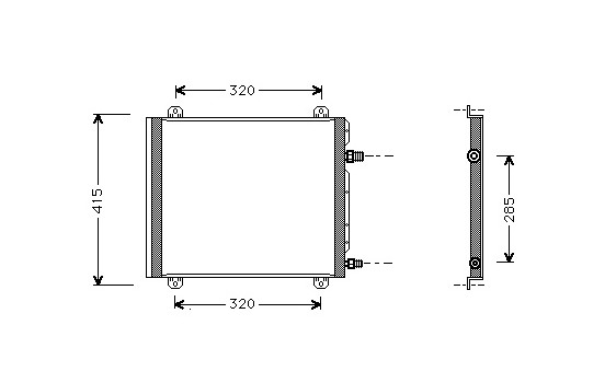 Condenseur, climatisation 43005235 International Radiators