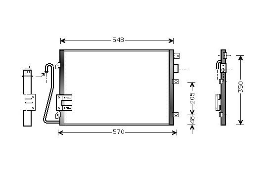 Condenseur, climatisation 43005275 International Radiators