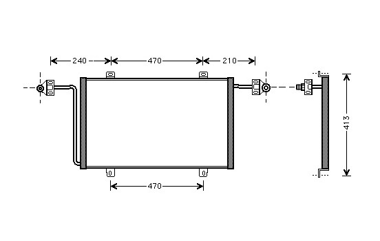 Condenseur, climatisation 43005278 International Radiators