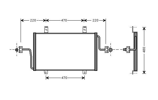 Condenseur, climatisation 43005279 International Radiators