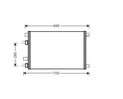 Condenseur, climatisation 43005305 International Radiators