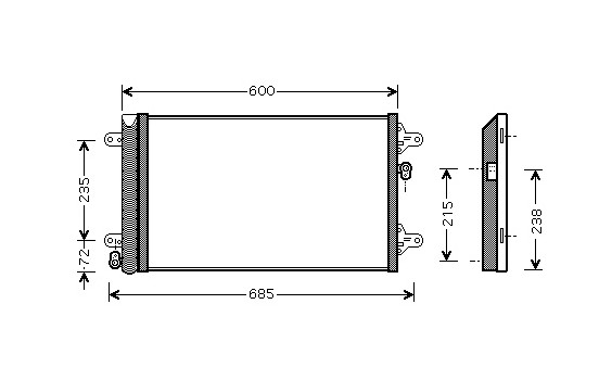 Condenseur, climatisation 58005183 International Radiators