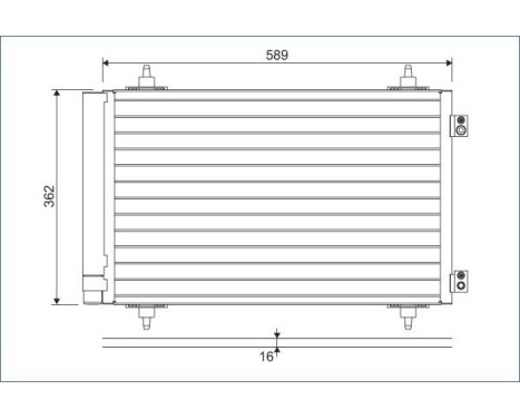 Condenseur, climatisation 814366 Valeo, Image 3