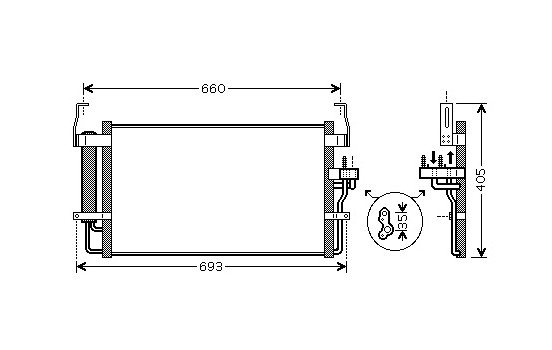 Condenseur, climatisation 82005092 International Radiators