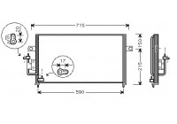 Condenseur, climatisation 82005116 International Radiators