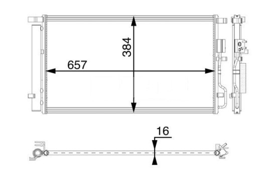 Condenseur, climatisation 83015711 International Radiators