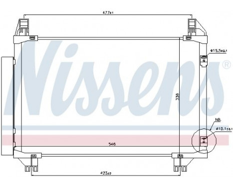 Condenseur, climatisation 940130 Nissens, Image 5