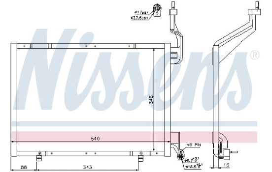 Condenseur, climatisation 940287 Nissens, Image 6