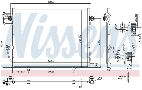 Condenseur, climatisation 940473 Nissens, Image 3