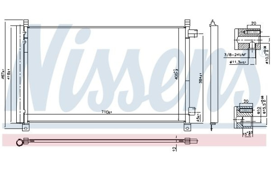 Condenseur, climatisation 940548 Nissens, Image 6