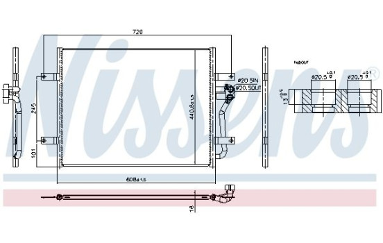 Condenseur, climatisation 941323 Nissens, Image 7