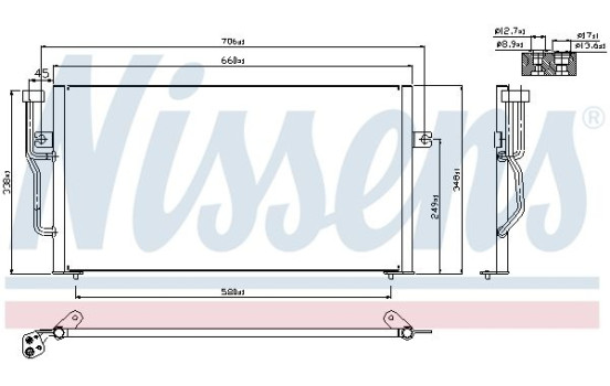 Condenseur, climatisation 94305 Nissens, Image 3