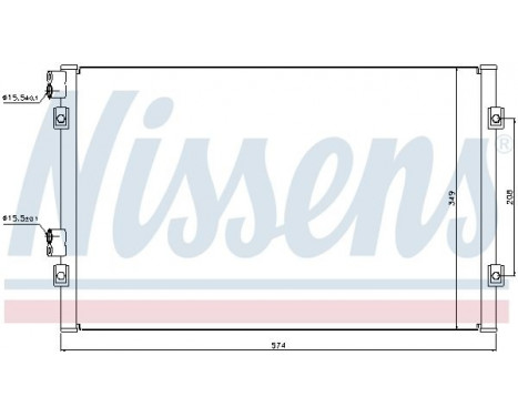 Condenseur, climatisation 94555 Nissens