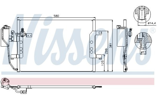 Condenseur, climatisation 94588 Nissens, Image 5