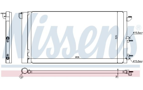 Condenseur, climatisation 94670 Nissens