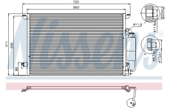 Condenseur, climatisation 94675 Nissens, Image 2
