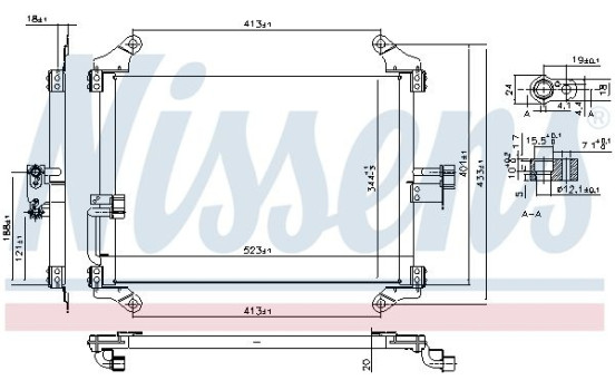 Condenseur, climatisation 94700 Nissens, Image 6